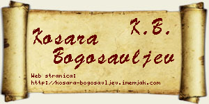 Kosara Bogosavljev vizit kartica